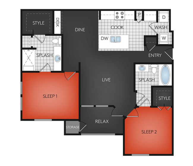 The Hudson 1207 floor plan